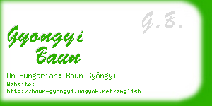 gyongyi baun business card