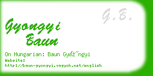 gyongyi baun business card